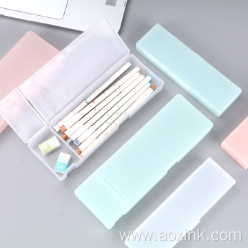 Simple Pencil PP Transparent Student Stationery Case
